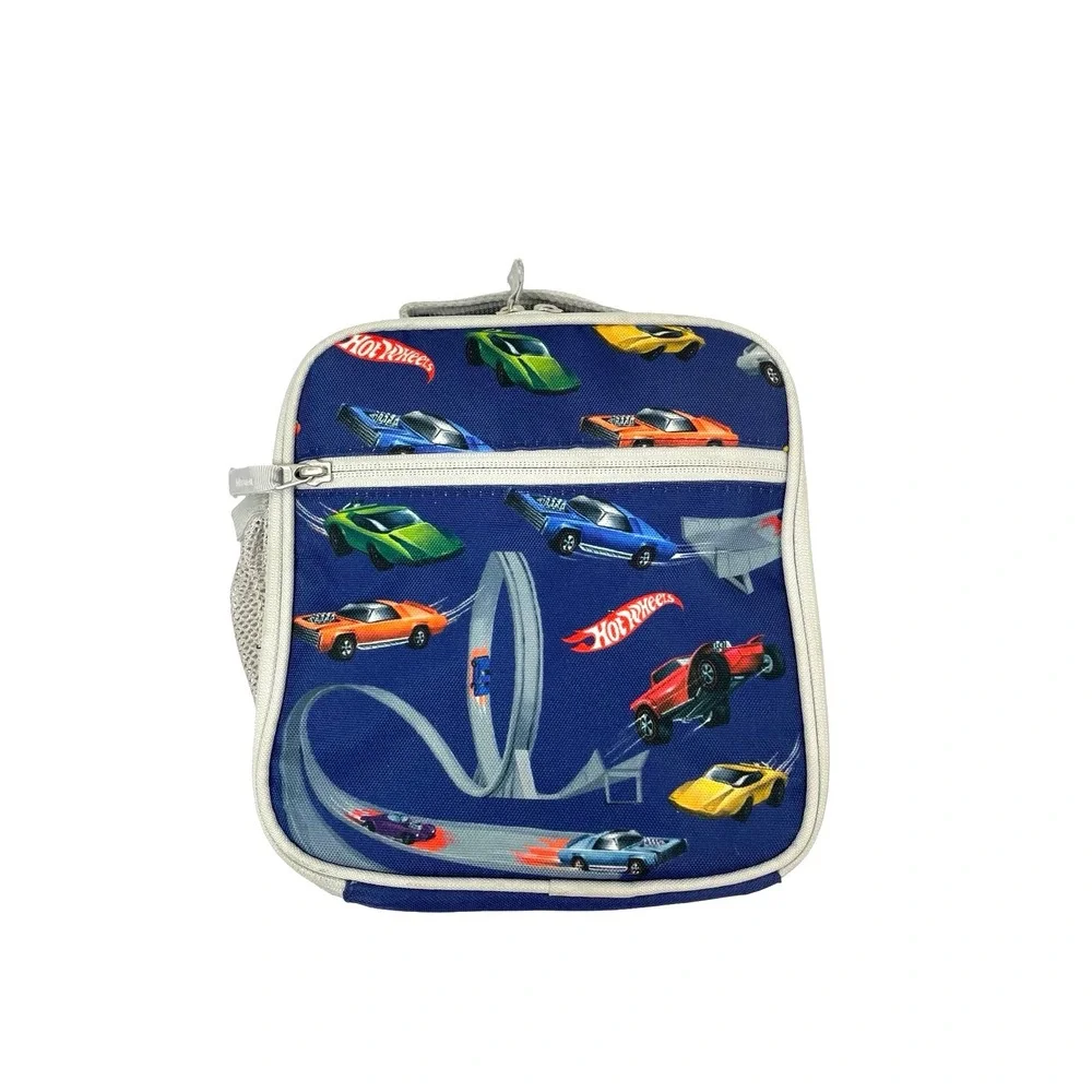 Pottery Barn Hot Wheels lunchbox bag race cars